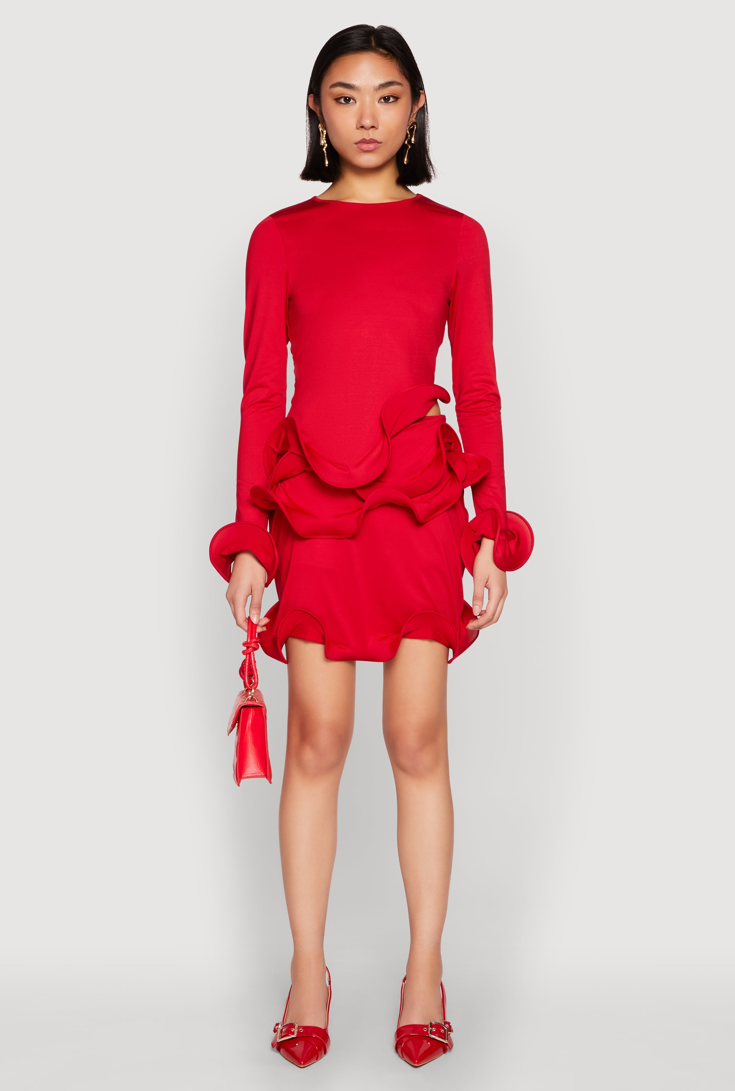 Wave Structured Trim Skort