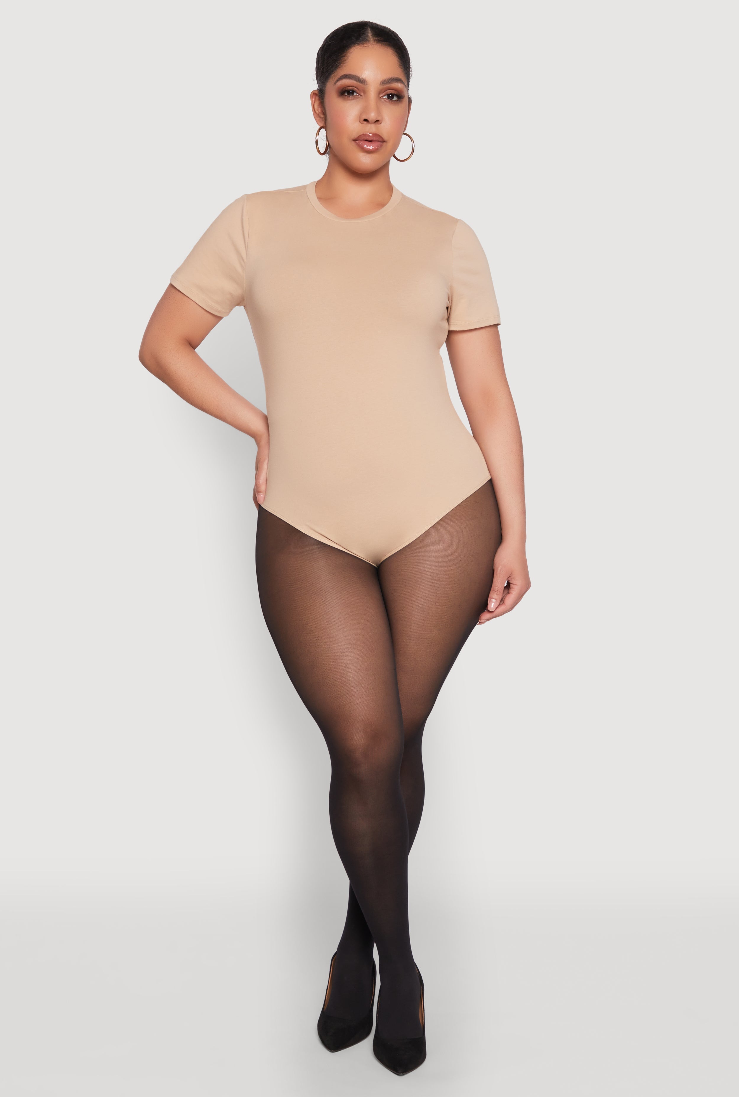 Plus Size Short Sleeve Bodysuit