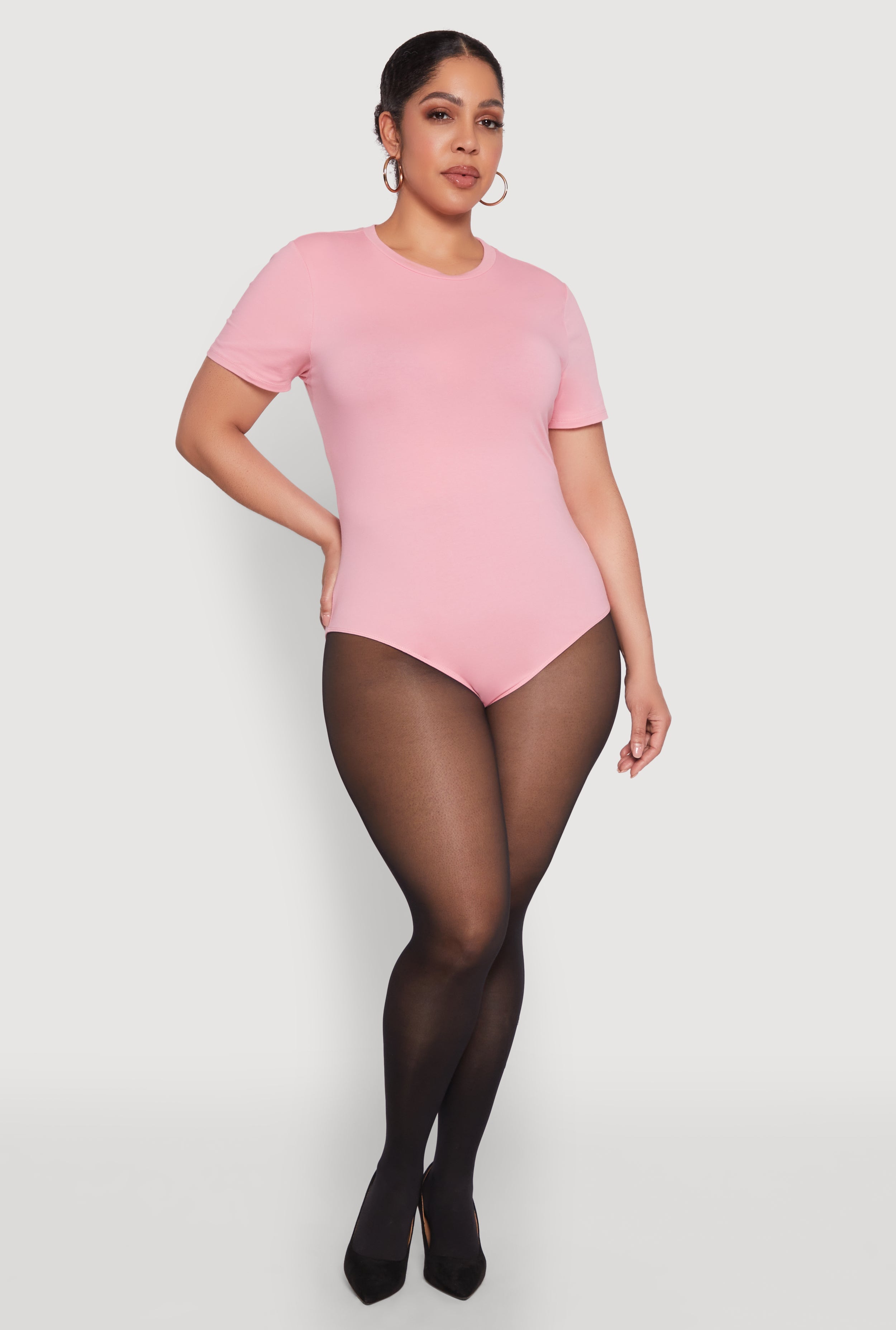 Plus Size Short Sleeve Bodysuit
