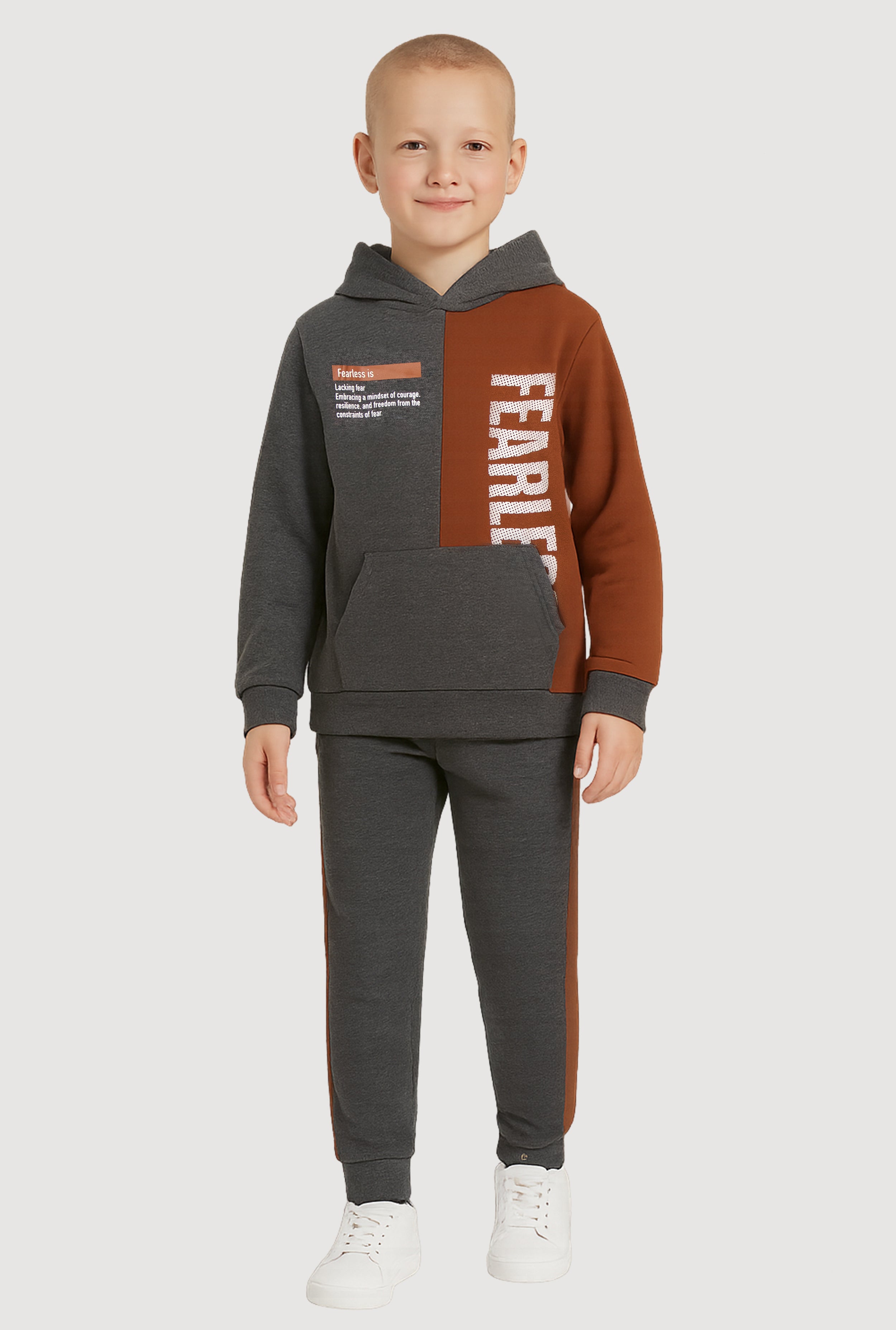 Little Boys Fearless Color Blocked Hoodie and Joggers