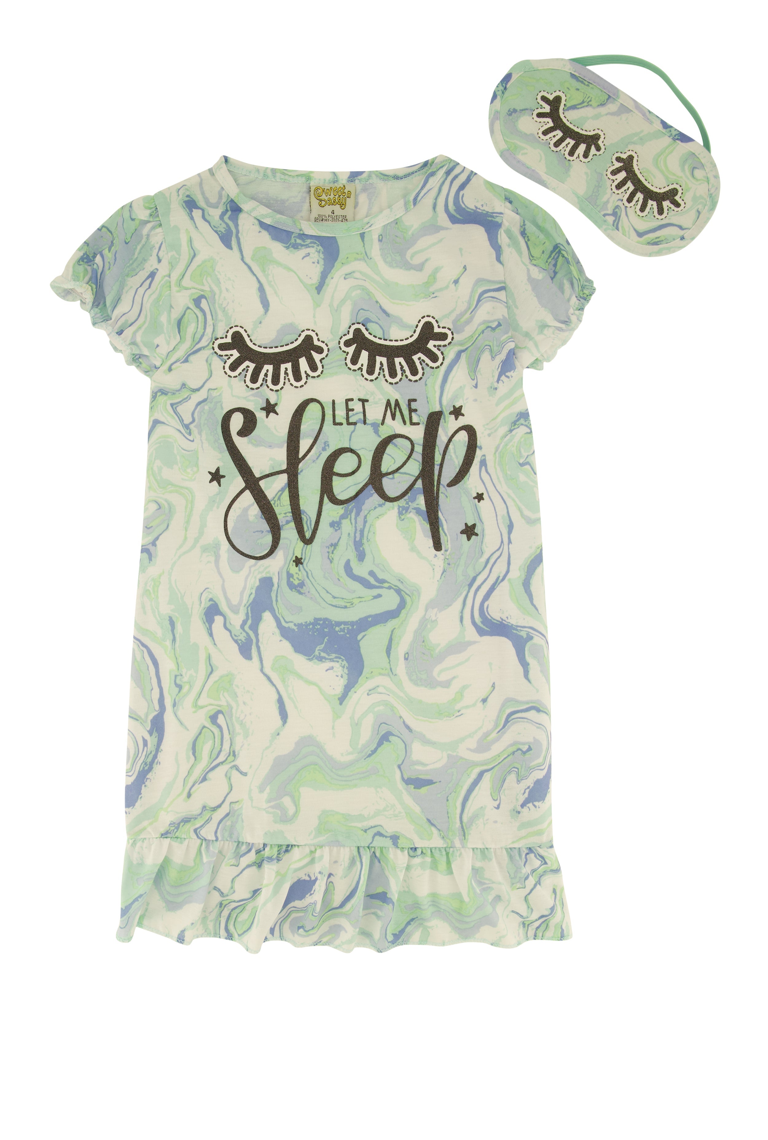 Little Girls Let Me Sleep Nightgown with Sleep Mask