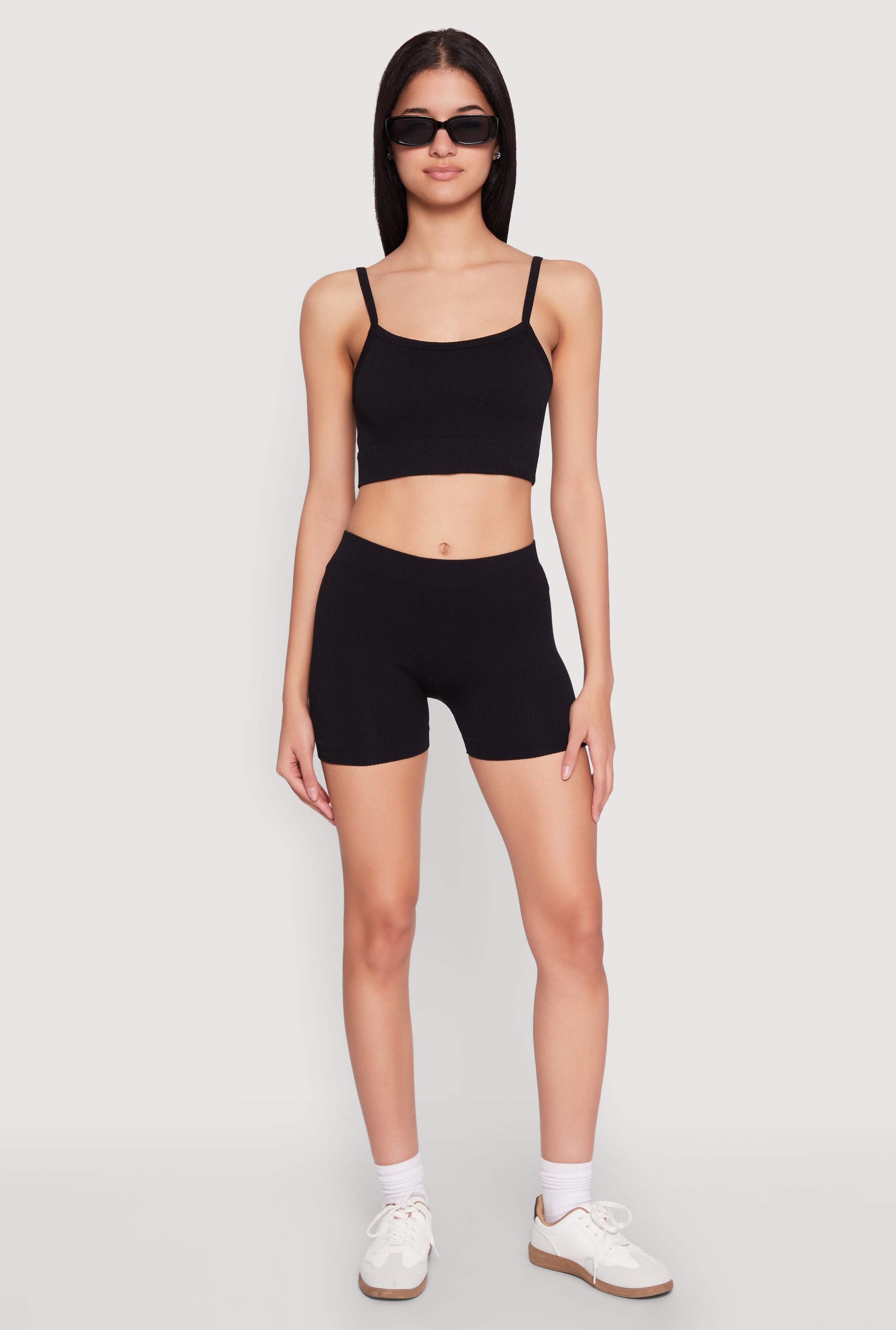 Seamless Cropped Cami and Shorts Set