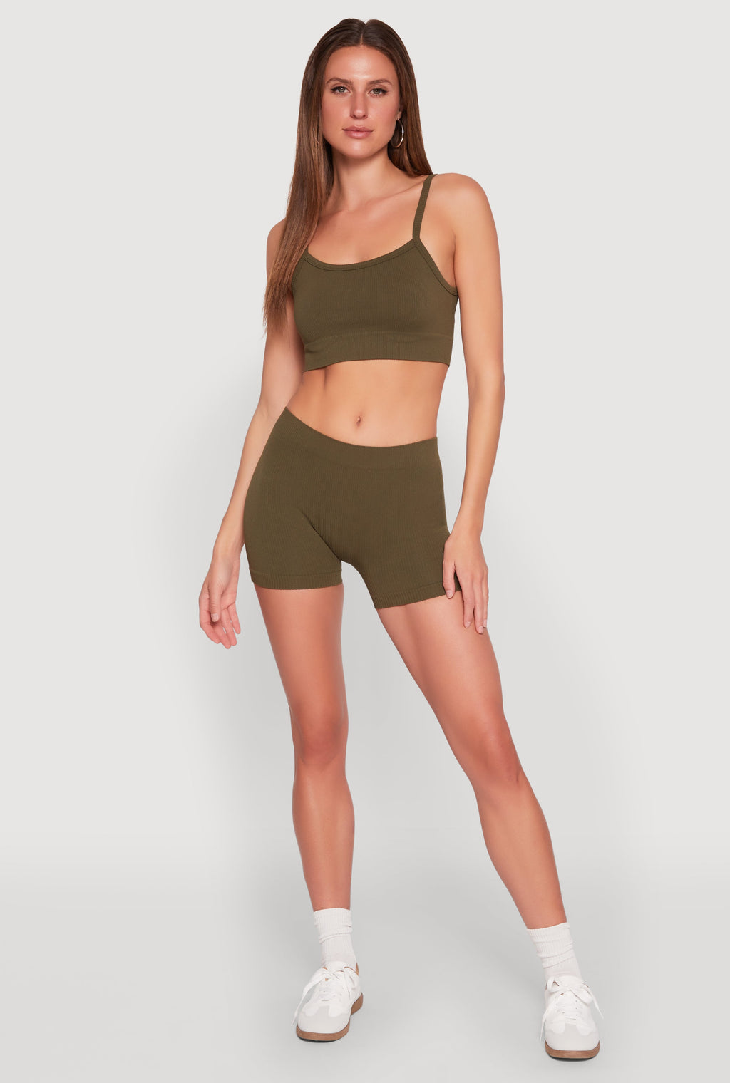 Seamless Cropped Cami and Shorts Set