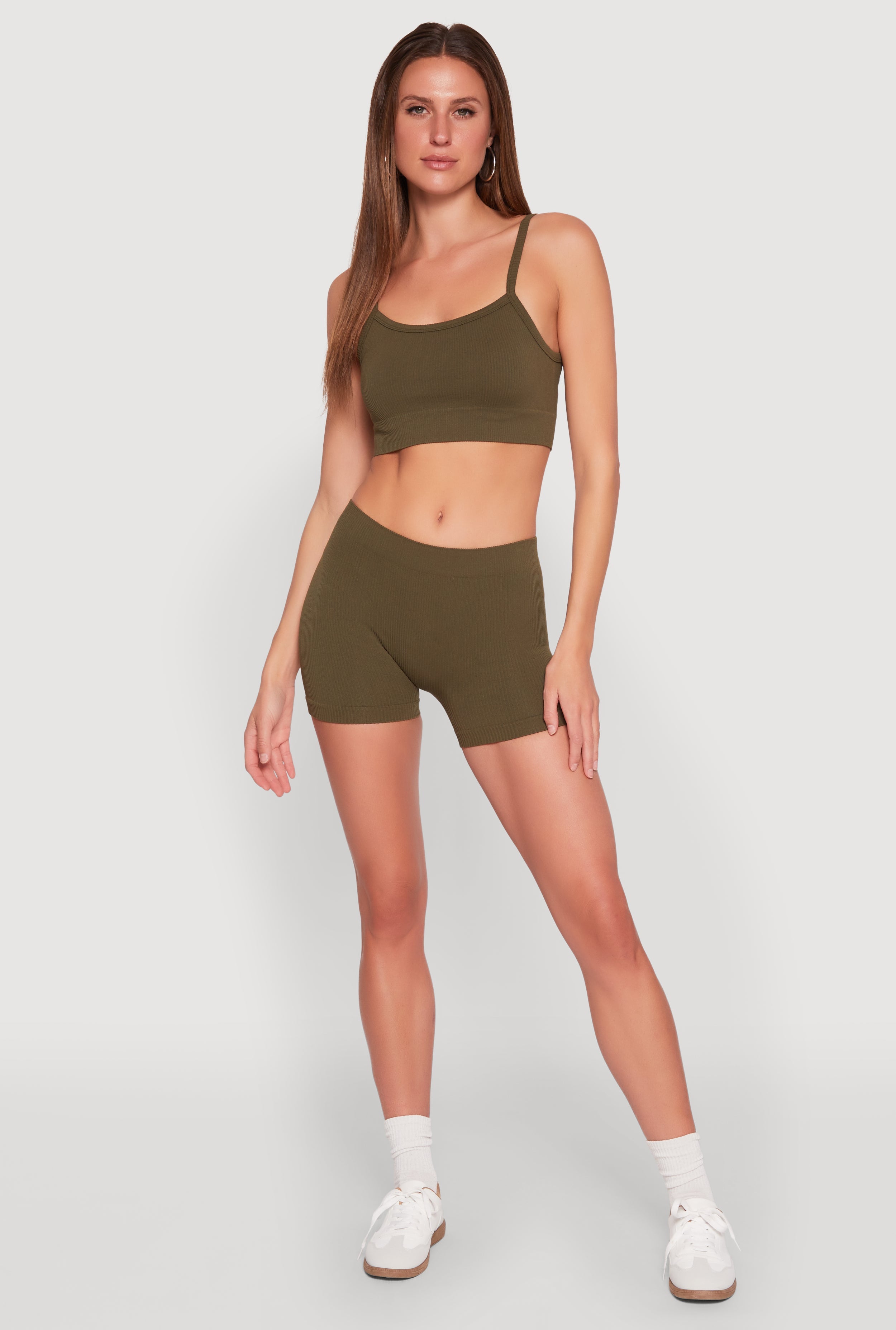 Seamless Cropped Cami and Shorts Set