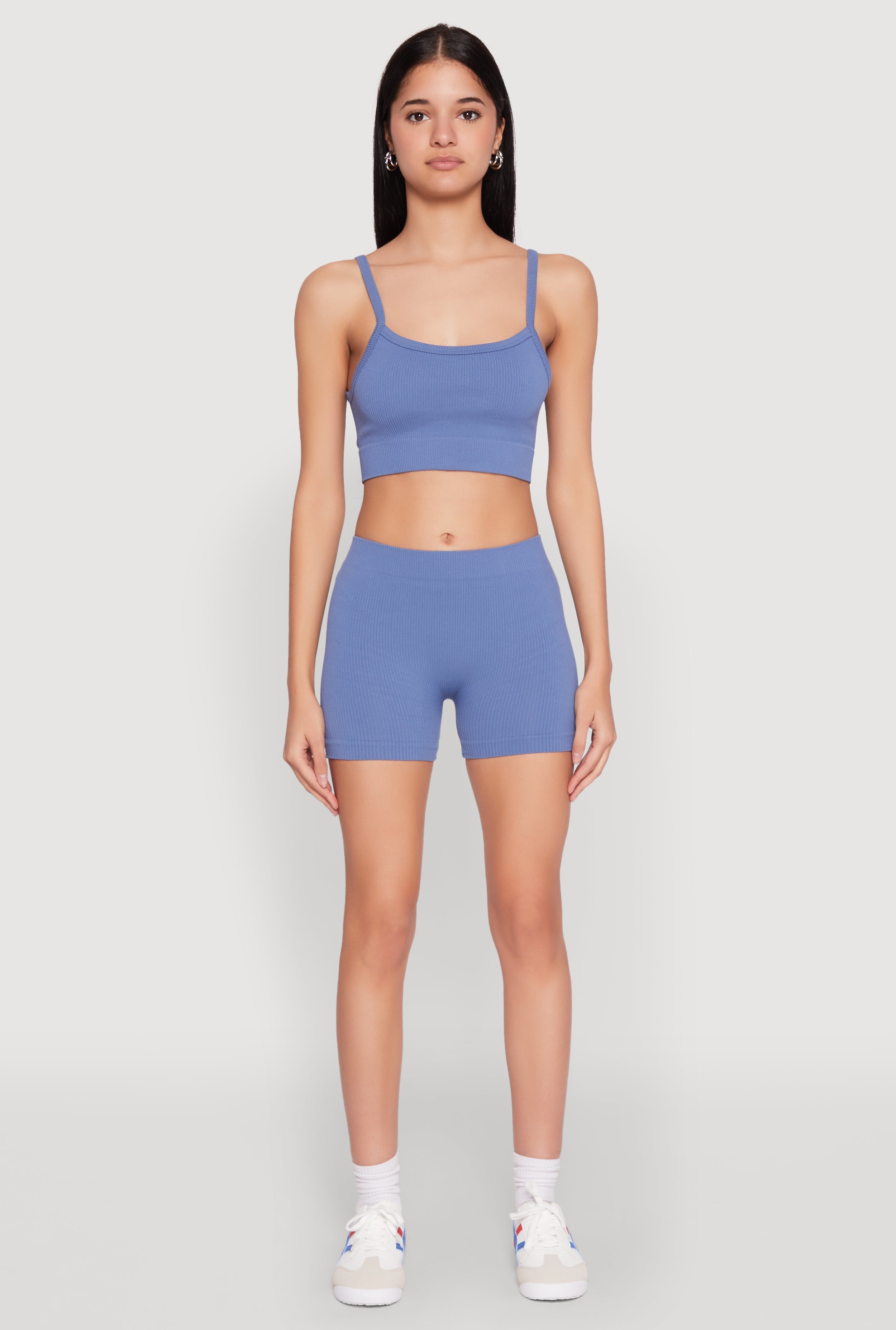 Seamless Cropped Cami and Shorts Set