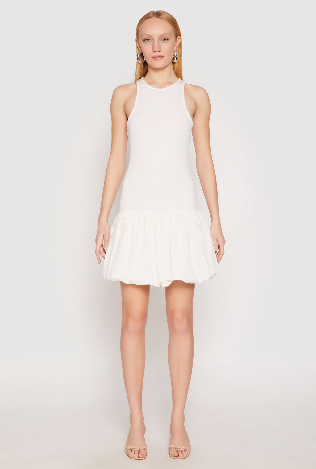 Almost Famous Racerback Tank Bubble Hem Dress