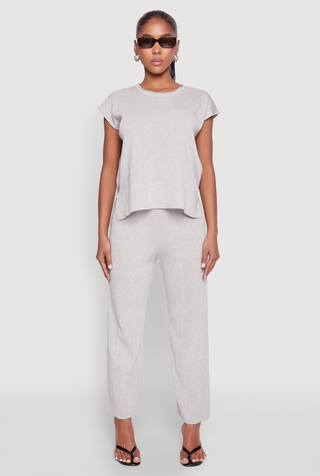 Daisy Knitted Pintuck Pants