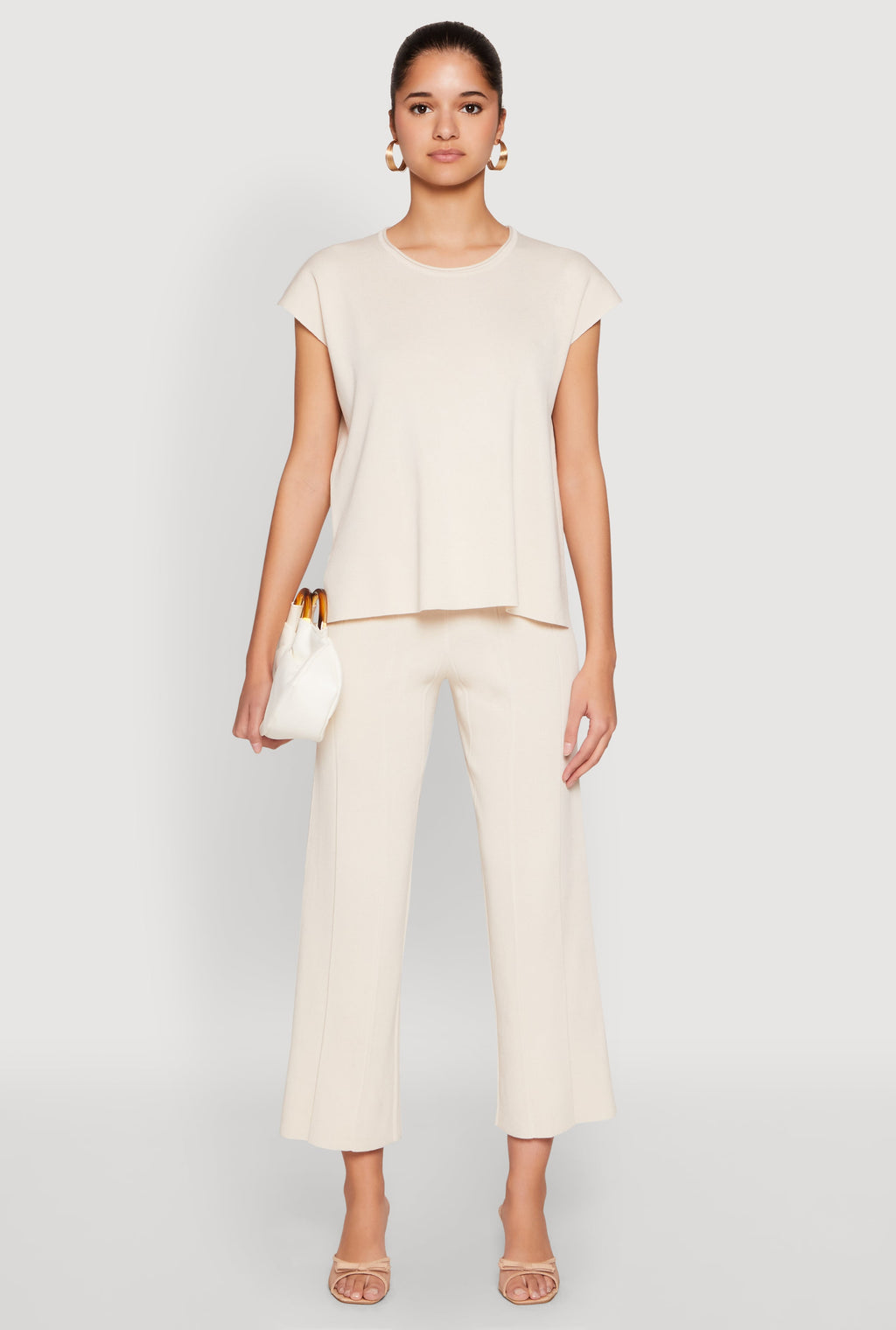 Daisy Knitted Pintuck Pants