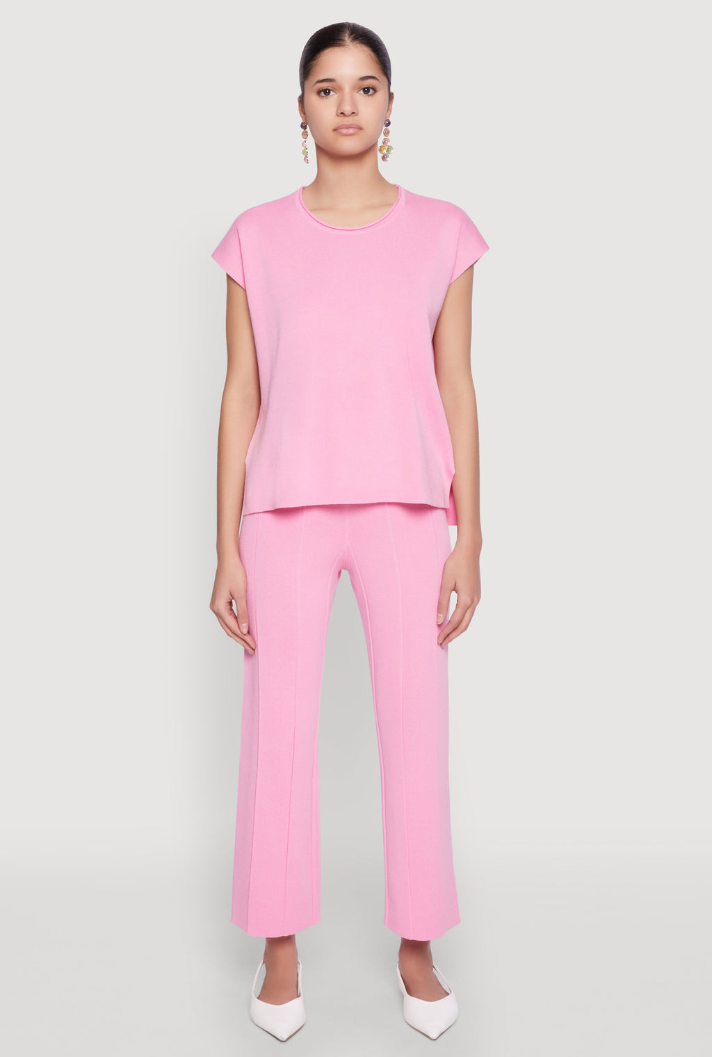 Daisy Knitted Pintuck Pants