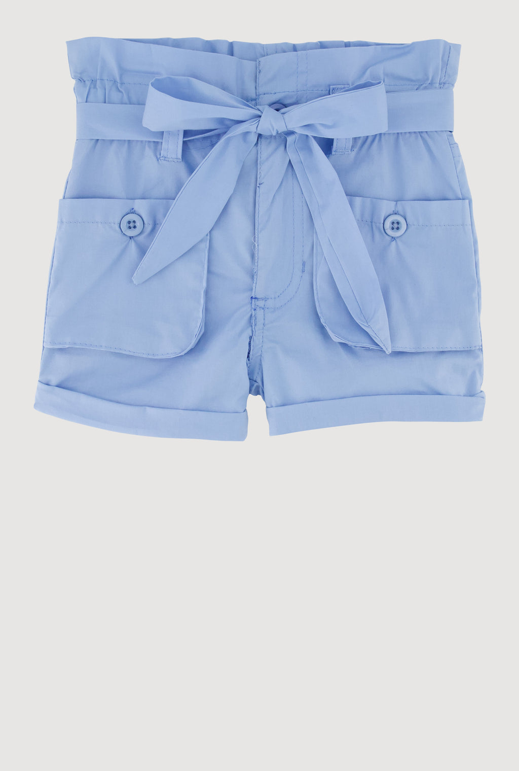 Toddler Girls Trendy Cargo Shorts with Tie Waist Belt