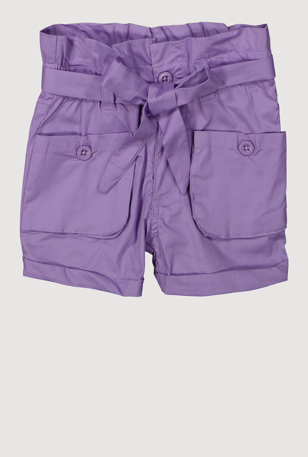 Toddler Girls Trendy Cargo Shorts with Tie Waist Belt