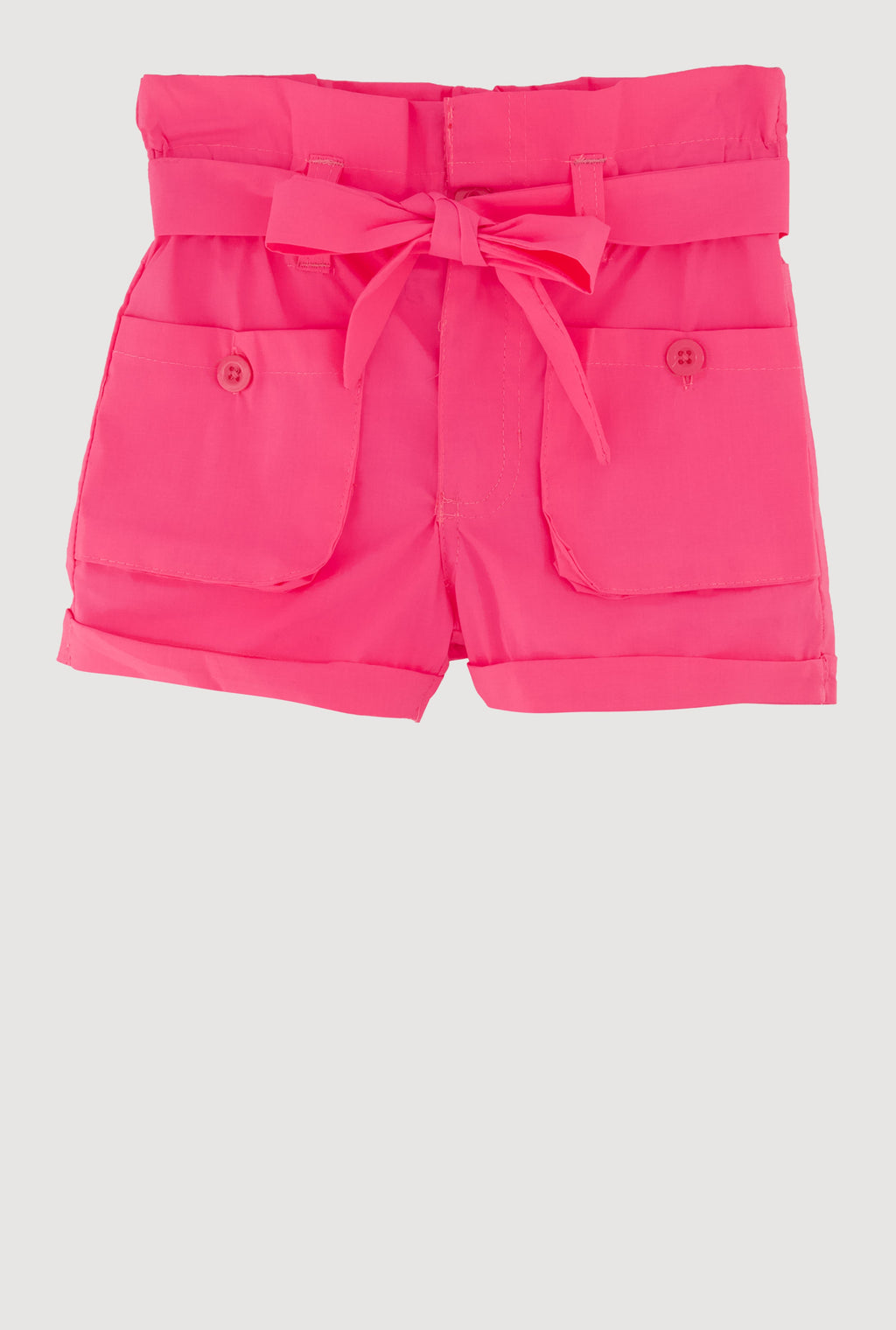 Toddler Girls Trendy Cargo Shorts with Tie Waist Belt
