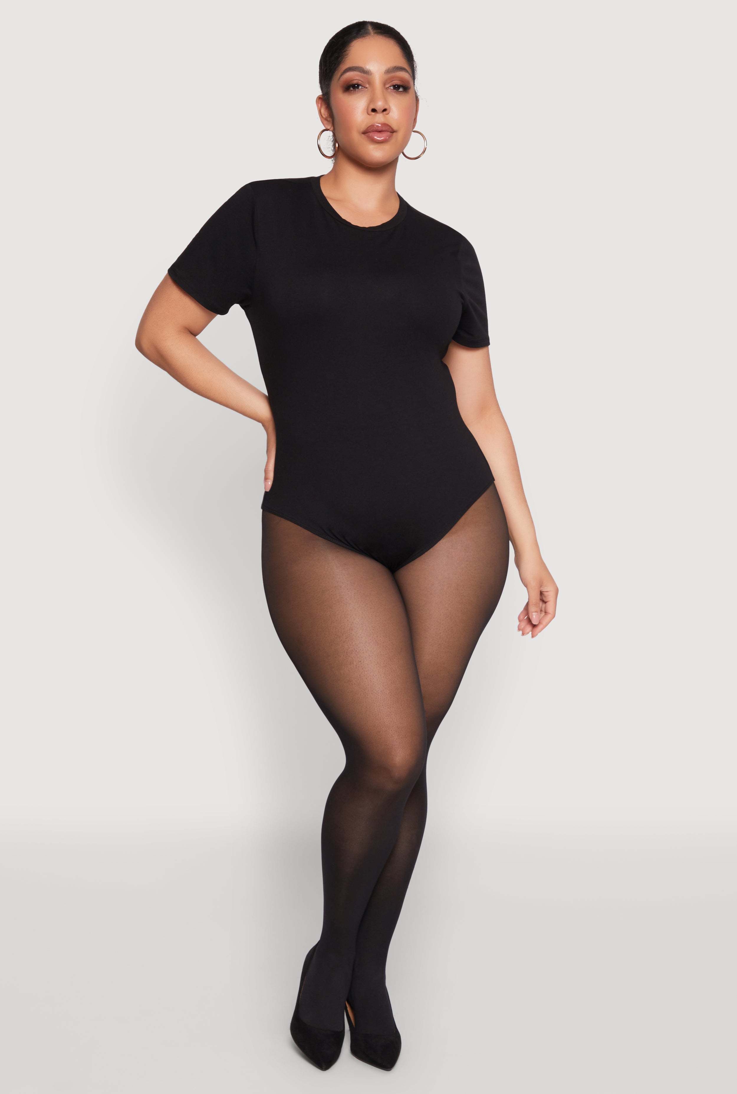 Plus Size Short Sleeve Bodysuit