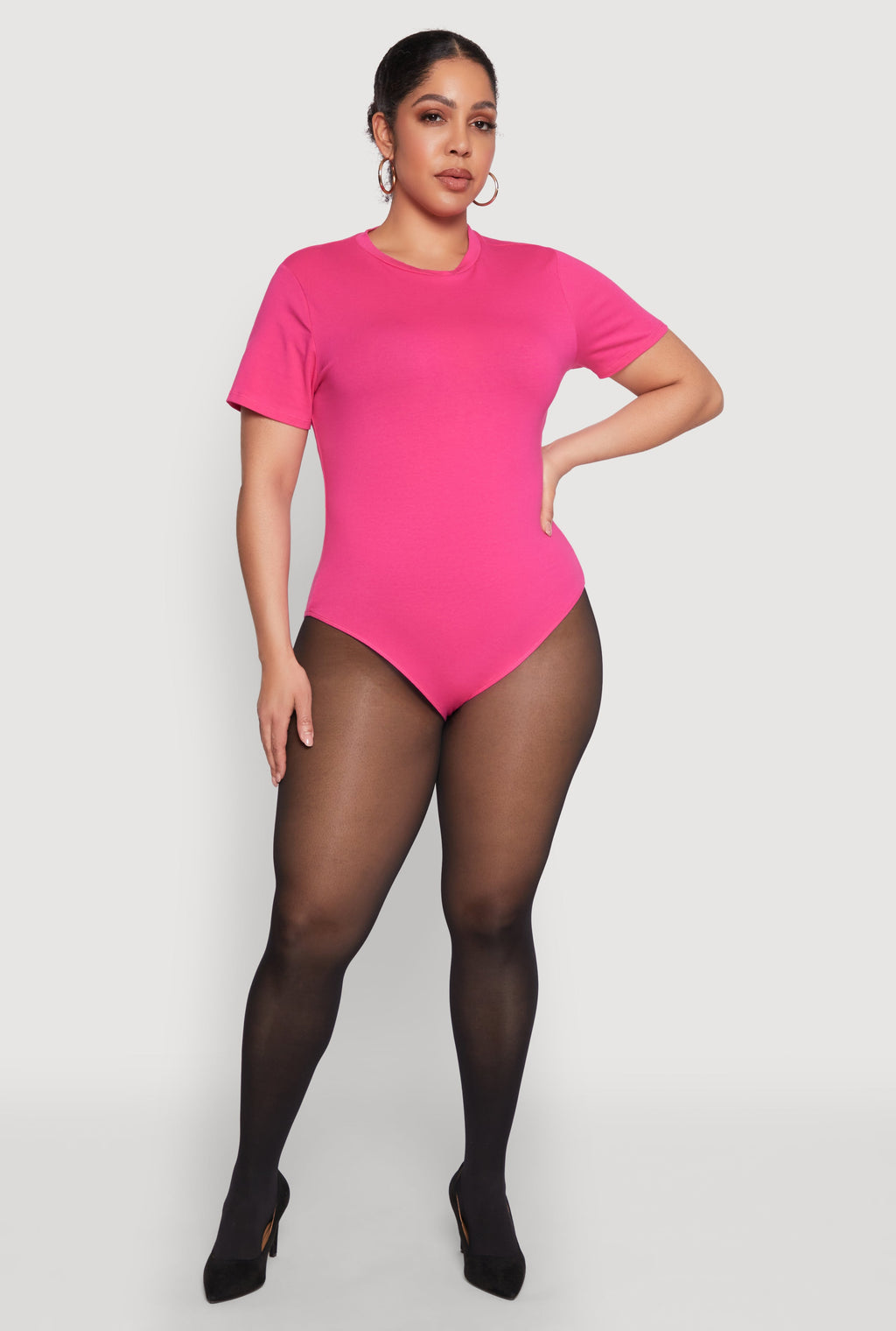 Plus Size Short Sleeve Bodysuit
