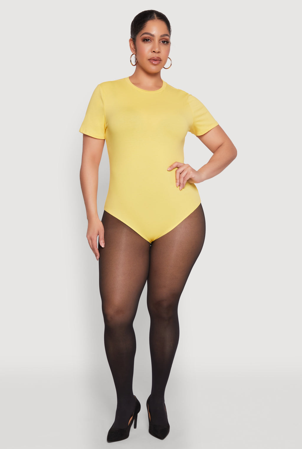 Plus Size Short Sleeve Bodysuit