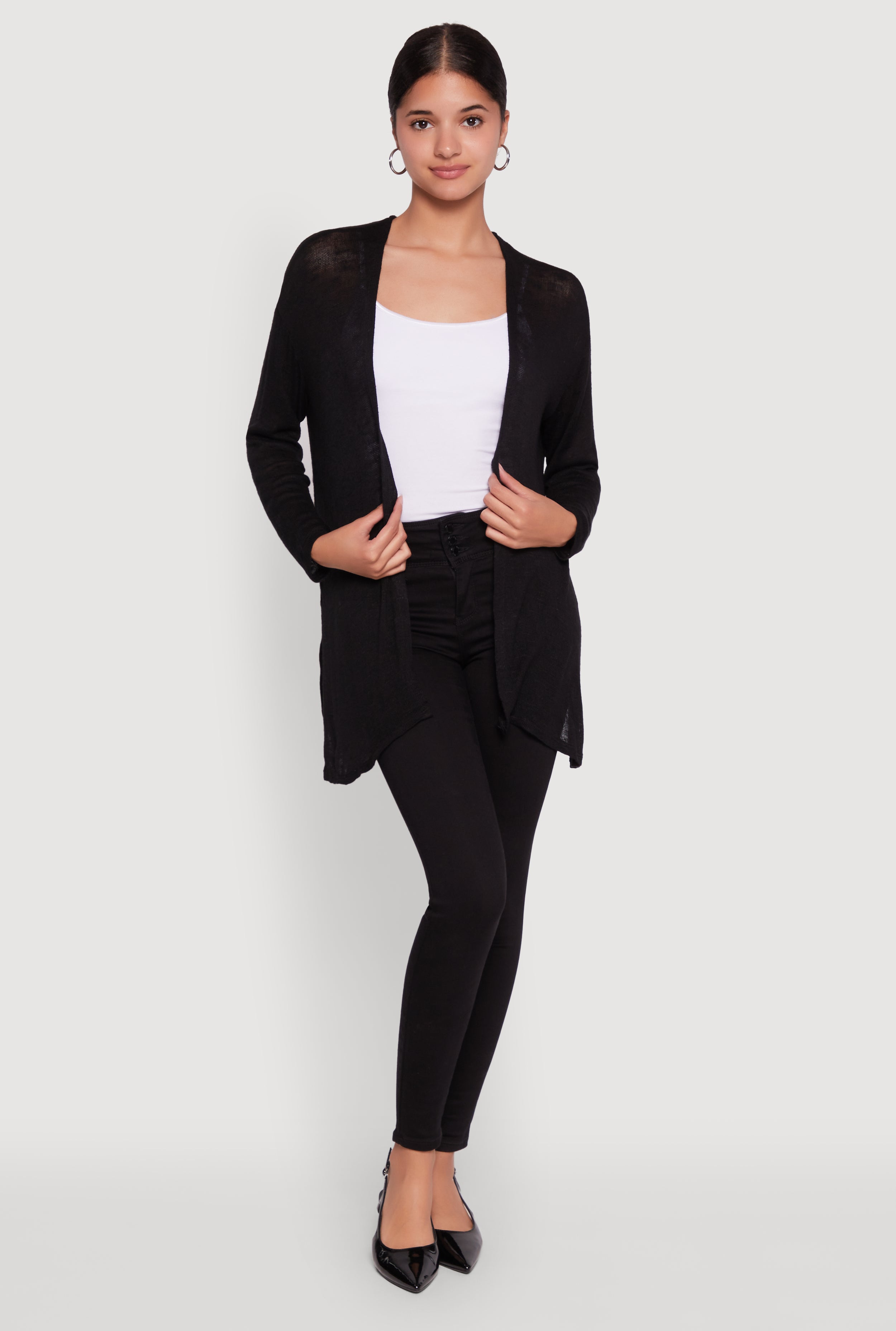 Ambiance Brushed Knit Long Sleeve Duster