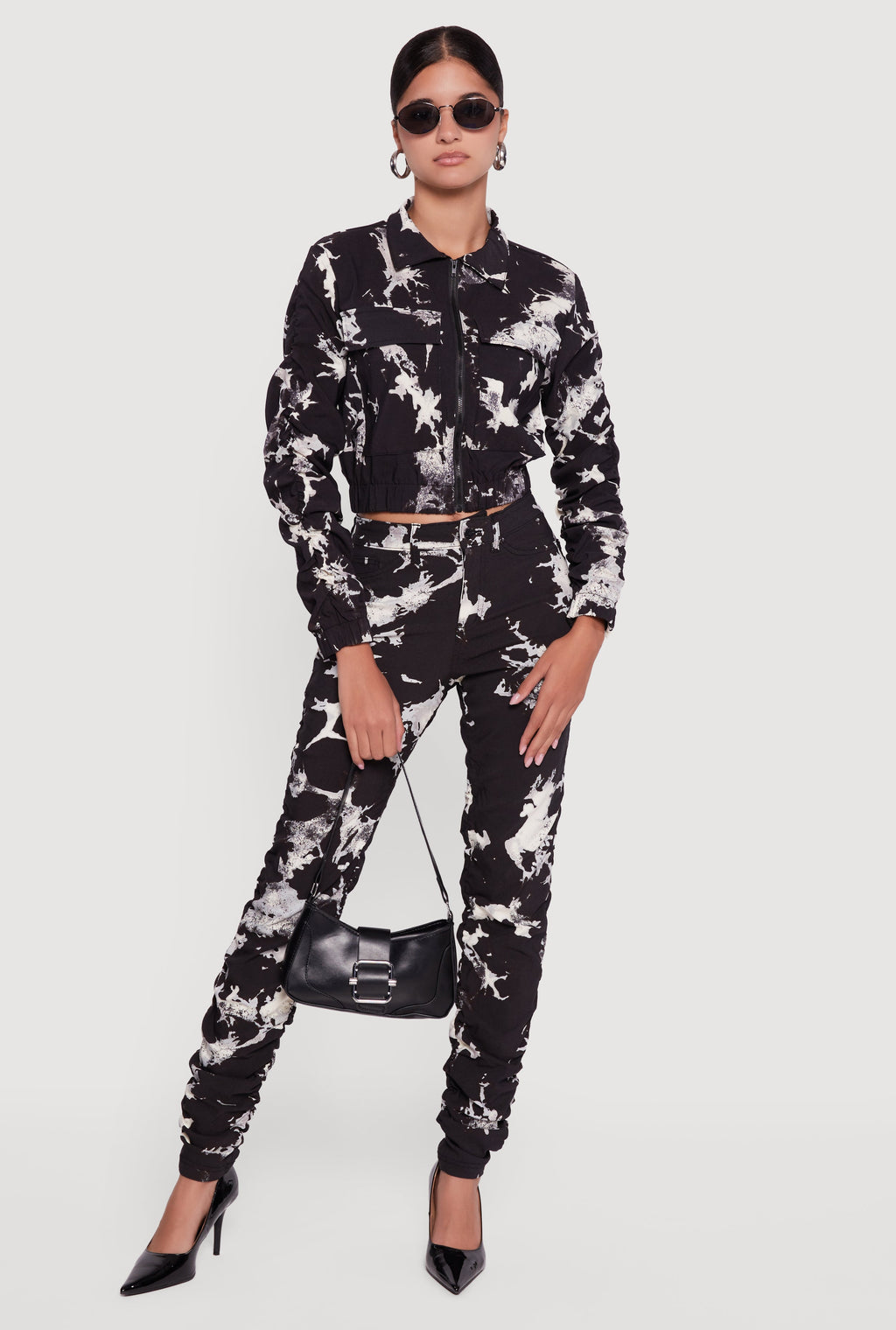 Printed Pattern Ruched Pants